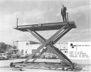 Anthony Lange, Lange Lift Founder - 1950 on a Lift Table