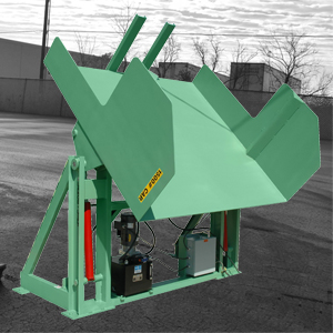 Custom Box Dumper with Cart Forks 1500lb - Lange Lifts