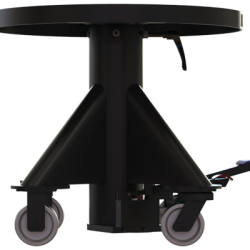 1000 lbs capacity hydraulic lift table round left side