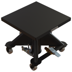 L 130 AP 600px 1000 lbs capacity air powered hydraulic lift table square isometric