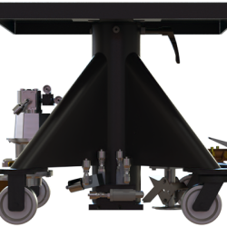L 130 AP 600 px 1000 lbs capacity air powered hydraulic lift table square left
