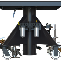 L 130 AP 600px 1000 lbs capacity air powered hydrualic lift table square right