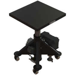 L130 bp 600px 1000 lbs capacity battery powered hydraulic lift table square isometric raised