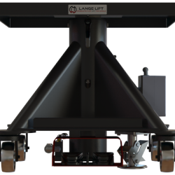 L 130 EP 600px 1000 lbs capacity electric powered hydraulic lift table square front