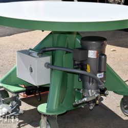 green electric powered lift table