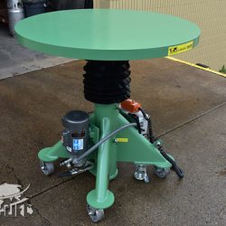electric powered round top hydraulic lift table 2000 lbs 33845