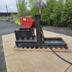 Hydraulic Tilter/Upender for Materials Processing Manufacturer, Fully Tilted, Isometric View